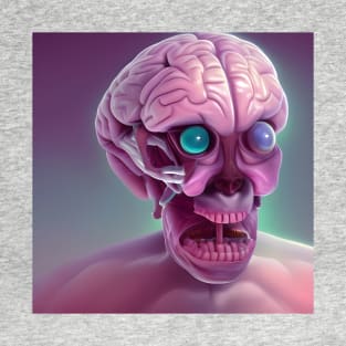 Scary head with visible brain T-Shirt